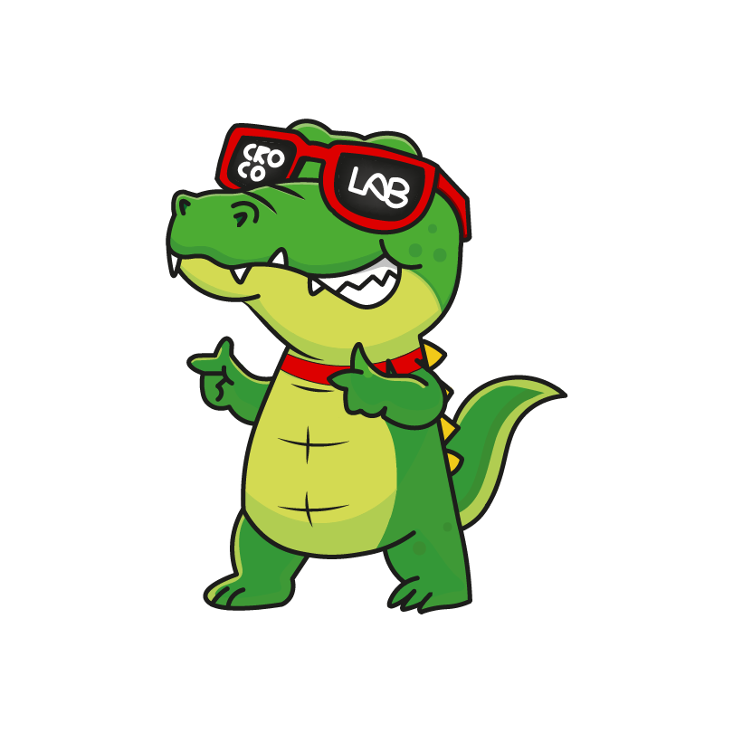 Mascote crocodilo da CrocoLab